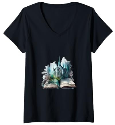 Damen Horrorbuch, I Like Murder Shows T-Shirt mit V-Ausschnitt