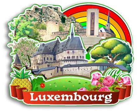 Quwsne Luxembourg Fridge Magnet Fridge Magnet City Travel Souvenirs Tourist Gifts Classic 3D Landmarks Handmade Home Decor -2432