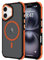 LLZ.COQUE Magnetic Case for iPhone 16 Plus, Compatible with Magsafe Translucent Matte Anti-Slip Phone Case, Military Grade Protection Rugged Shockproof Durable Cover for iPhone 16 Plus, Orange