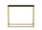 BETTSO - Konsolentisch - Sideboard Wohnzimmer - 100cm breit, 80cm hoch, 25cm tief - Beistelltisch aus Metall Pulverbeschichtet - für Flur, Wohnzimmer - Tischplatte Schwarz - Gestell Gold
