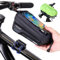 Faireach 2-in-1 Fahrradtasche Rahmen mit Verstellbarem Elastischem Band, Schnellverschluss wasserdichte Fahrrad Rahmentasche, Handytasche Fahrrad für Smartphones bis 6,8 Zoll