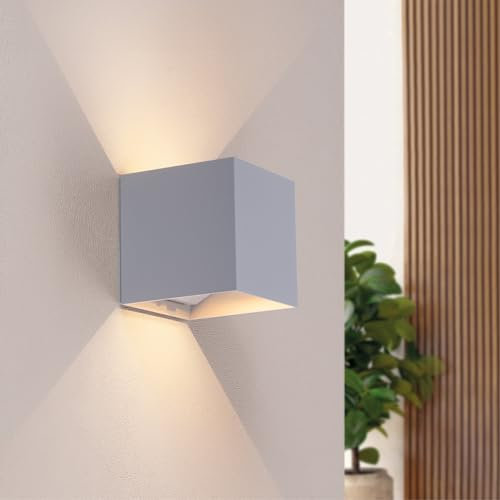Ledvion - Lampada da Parete USB Grigio Ricaricabile con Sensore di Movimento, 3000K, 120 Lumen, IP44, Nera, Batteria da 4400mAh, Installazione Senza Fili