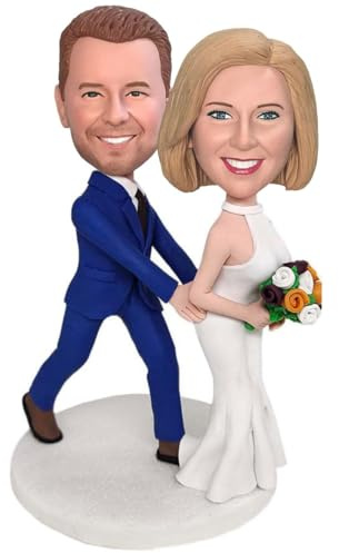 Wackelkopf-Figur, einzigartige, handgefertigte Wackelkopf-Figur, personalisierbar, Geschenk für Geburtstag, Hochzeit, Jahrestag oder Ruhestand