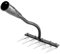 Râteau De Jardin en Acier - Râteau De Désherbage Multifonction en Métal - Rateau Gazon Scarificateur - Râteau À Dents Robuste - Râteau À Main 5/6/ Dents Outil De Jardin pour Désherber/Perdre/semiss