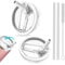 2 Couvercle Etanche pour Stanley Cup 40 oz, Couvercle Gourde pour Stanley, Couvercles de Remplacement Anti-Fuite avec 2 Pailles et 1 Brosse de Nettoyage, Accessoires pour Stanley Cup (Blanc-1)