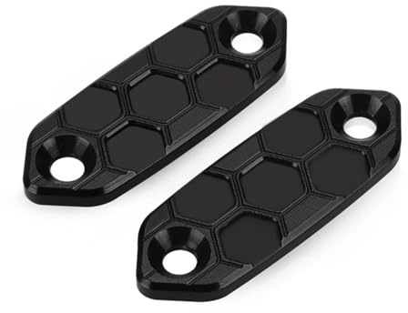 HUIWOR Spiegelabdeckung Dekorative Für KA&WASAKI Für Ninja 300 400 500 650 ZX-6R ZX-4RR ZX-4R Motorrad-Rückspiegellochkappe(Schwarz)