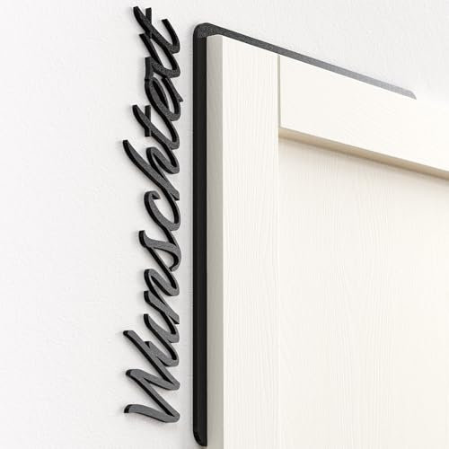 Modernes Tür Rahmen Schild Personalisiert | Beschriftung Individuell | Selbstklebend & langlebig | Wanddeko für Zuhause und Arbeitsräume | Deko für Badezimmer, Gästezimmer, Küche, Büro uvm.