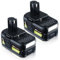 2 Pack 18V 5.5Ah P108 Li-ion Battery Replacement for Ryobi 18V Battery Compatible with Ryobi P108 P104 P105 P106 P107 P2000 P201 P203 P204