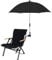 Chair Umbrella with Clamp | Adjustable Beach Chairs Umbrella Sunshade | Universal Parasol for Patio Chair Beach Chairs Stroller Sport Wheelchair and Wagon (Black)