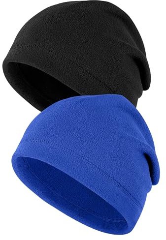 MELLIEX 2 Stück Wintermütze Herren und Damen, Unisex Fleece Beanie Mütze Laufmütze Fahrradmütze für Outdoor