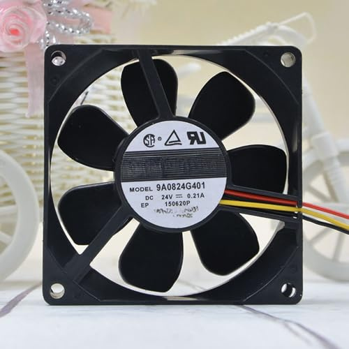 80mm 24V Inverter Cooling Fan 0.21A 9A0824G401 8CM 3-wire 3-pin