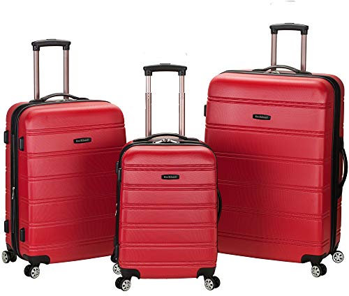 Rockland Melbourne Hartschalen-Koffer, erweiterbar, rot (Rot) - F160-RED, 3-Piece Set (20/24/28)
