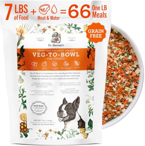 Dr. Harvey's Veg-To-Bowl Fine Ground Dehydrated Vegetable Pre-Mix for Dogs, 7-Pound Bag