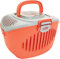 Living World Paws2go, Kleintierbehälter, Transportbox für Kleintiere, grau/lachs-rosa
