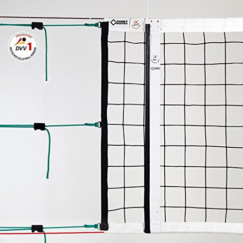 Volleyball Turniernetz DVV 1, ca. 3 mm ø, schwarz, mit Kevlarseil