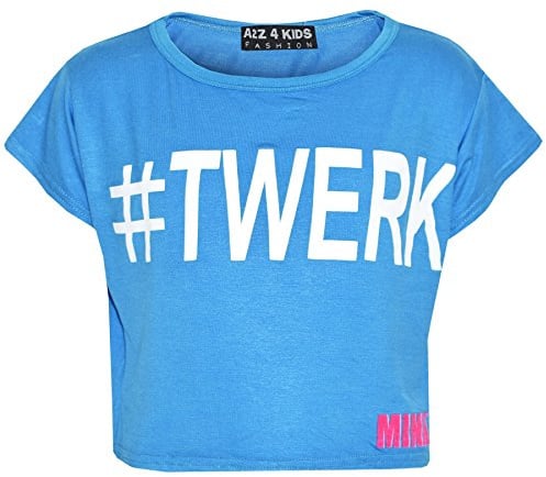 A2Z 4 Kids Girls T Shirts Short Sleeves Selfie Trendy Floss Fashion Crop Top Soft Feel Lightweight Comfortable Summer Tank Top Shirt Age 5-13 Years
