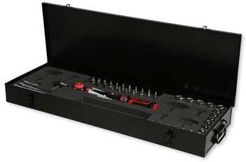 KS Tools 516.1425 3/8 Ergotorqueprecision Ratschen-Drehmomentschlüssel-Satz Drehknopf, 10-50Nm, 41-tlg