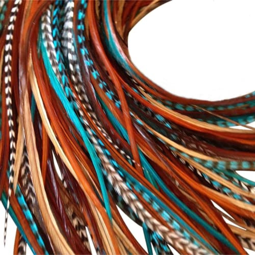 Feather Lily - Extensiones de plumas de gallo auténticas de Feather Lily