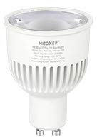 LIGHTEU®, 1x 6W GU10 RGB + CCT LED Scheinwerfer Farbwechsel und CCT WW CW Temperatur einstellbar, gesteuert von MiLight WiFi ibox/Remote (nicht im Lieferumfang enthalten), Milight Miboxer FUT106