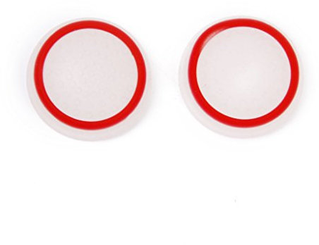 Générique 1 paire Bouchons Couvre Joystick Thumbstick pour Manette PS4 Rouge et Clair Lumineux