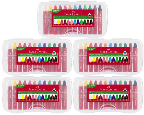 Faber-Castell 12 Jumbo Wachsmalkreiden (5er Pack)