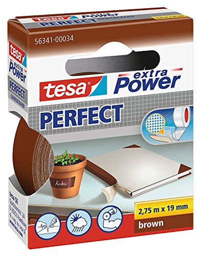 Tesa - Nastro adesivo extra forte, lunghezza 2,75 m, larghezza 19 mm Marrone