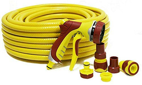 BARGAINSGALORE 30M SPRAY GUN SET HEAVY DUTY FLEXIBLE SPRAY HOSE PIPE GARDEN HOME REINFORCED NEW