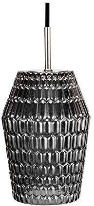 Pauleen 48095 Crystal Sparkle Pendelleuchte max20W E27 Pendellampe Kristall-Look Rauchglas/Schwarz 230V Glas