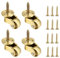 IGNPION 4er Set Universalrollen aus massivem Messing 360° drehbare Möbelrollen 22mm Möbelrollen