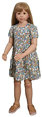 YIHANGG 120CM Riesige Reborn Baby Silikonpuppe Kleinkind Mädchen Prinzessin 3-4 Jahre Alt Kleid Modell Kugelgelenk Kinder Playmate Spielzeug Früherziehung