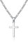 CERSLIMO Kreuz Kette Herren Damen, Kette mit Kreuz Silber Halskette Anhänger Kreuz für Mädchen Jungen Freund