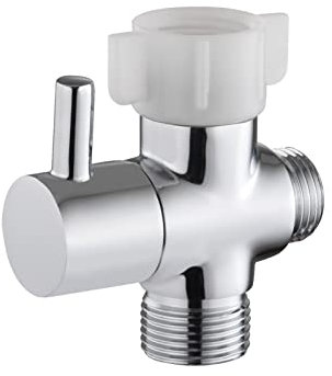 Hsmhose Bidet T Adapter with Shut Off Valve,Metal T Valve for Bidet 7/8” X 7/8” X 1/2”or 3/8”,Tee Connector Bidet Attachment for Toilet