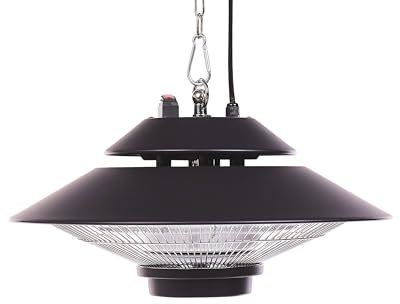 Outdoor Elektro Decken Heizstrahler Aluminium schwarz 1500 Watt Infrarot Merapi