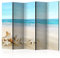 decomonkey Paravent Raumteiler Innen Meer 225x172 cm 5 Teilig Einseitig Room Divider Wall Raumteiler Stehend Trennwand Sichtschutz Spanische Wand Sichtschutzwand Wohnzimmer Holz Landschaft Strand