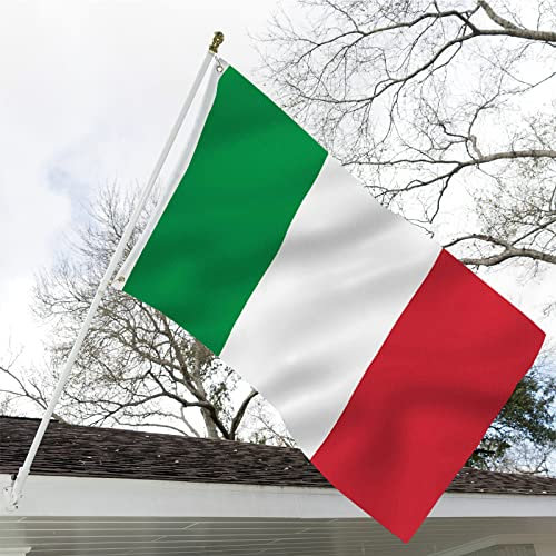 Bandiera dell'Italia 3x5 bandiera italiana double face per esterni 3 strati 200D poliestere resistente e tela durevole intestazione