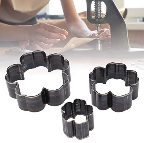 3PCS Set de coupe-fleurs en alliage d'acier incisif 1.2in 2in 2.8in Outil de poinçonnage creux pour les articles en cuir faits à la main