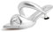 JW PEI Sara Sandali Mule con Tacco da Donna - Argento