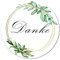 Auped Aufkleber Danke100 Stück Boho Gastgeschenk Sticker Rund 4cm Durchmesser für Taufe Kommunion Hochzeit Deko Geburtstag und andere Feste (B1/Danke)