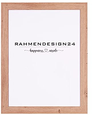 Rahmendesign24 Bilderrahmen Milano 70x100 Eiche natur ANTIREFLEX/ENTSPIEGELT, Fotorahmen, Wechselrahmen, Posterrahmen, Puzzlerahmen