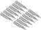 PATIKIL 0.38mm Line Width Fountain Pen Nib Replacement, 12 Pack 304 Stainless Steel Ink Dip Calligraphy Pen Nib Office Supplies for Drawing Writing, Silver