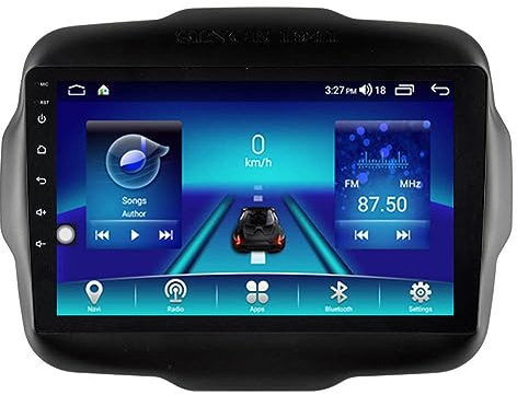 Für Jeep Renegade 2016–2020 Android 13 QLED Carplay Auto Stereo GPS Navi Sat Radio 9 Zoll Multimedia BT WiFi 32 GB Lenkradsteuerung