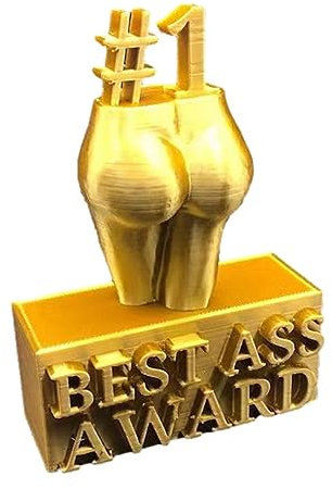 Povanjer Best Ass Award, Auszeichnung Für Den Besten Arsch, Hand Skulptur, Trophäen Ornament, Best Ass Gold-Harz-Trophäen-Ornament, Harz Schreibtisch Dekorationen