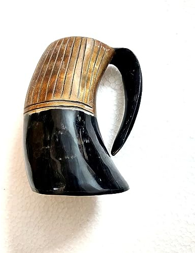 Ganga Nautical Viking Natural Drinking Horn Mugs for Beer Wine Tankard Collection Home Decor Vintage Product Viking