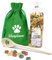 Geschenk Set Hundebesitzer (Grün) | Pfote | Kochlöffel mit 250 Gramm Gourmet Nudeln in einem personalisiertem Geschenkbeutel verpackt