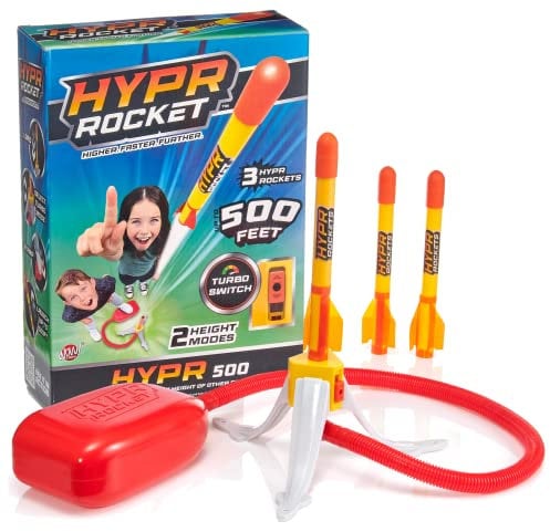 BANDAI Hypr Rocket Jump 500 Raketenwerfer – Wow Stuff 3 – WS01400 Mehrfarbig – fliegt höher, schneller, weiter und erreicht unglaubliche Höhen mit Hypr Rocket!