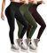 Leafigure Leggings Damen High Waist Leggins Blickdicht für Sport Gym Yoga 3er Pack 3Colors-XXL