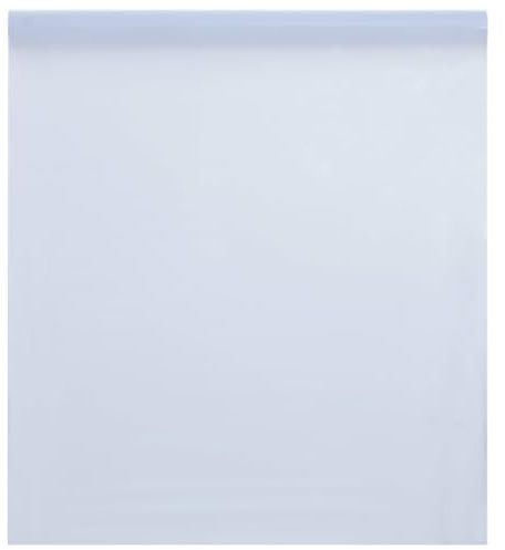 vidaXL Fensterfolie,Fenster Folie für Schlafzimmer Bad Küche, Sichtschutzfolie mit sanfter Lichtdurchlässigkeit, Sonnenschutzfolie Dekofolie, Statisch Matt Transparent Weiß PVC