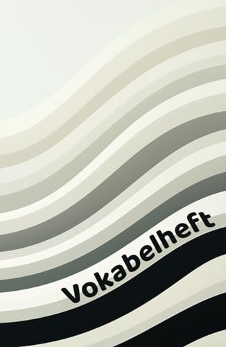 Vokabelheft: A5, 50 Blatt, liniert, 3 Spalten durch Trennlinie, breitere 3. Spalte für Texte, schönes Design auf Soft Cover