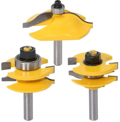 3pcs Raised Panel Cabinet Door Making Router Bit Set, 8mm Shank Woodworking Carbide Milling Cutters