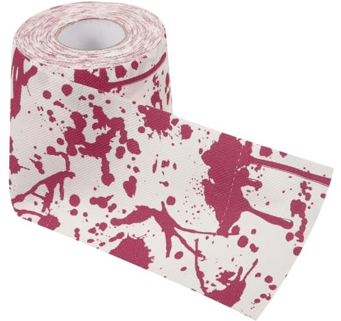 Blutfleck Toilettenpapier Rolle gruselig bedruckt blutiges Design Halloween Deko Badezimmer Rolle Toilettenpapier Halloween Partys
